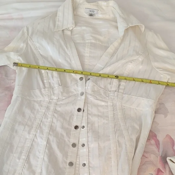 Cache White Button-Down Women's Shirt - Picture 5 of 10